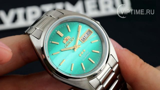 Механические часы Orient FAB00007F9 с зеленым циферблатом 3 Stars смотреть онлайн