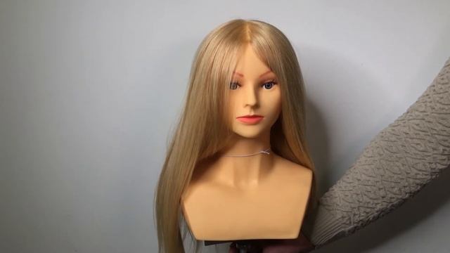 Манекен-голова женская YY Hair W3120R 40-50 см ( светлый блонд) смотреть онлайн