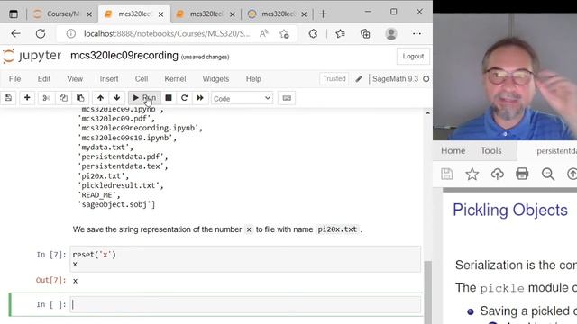 Persistent Data and Serialization, writing and reading data in a Jupyter notebook with SageMath смотреть онлайн