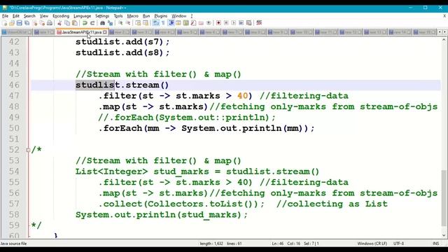 Java Stream API with filter() & map() Methods || Java8 Stream API || java.util.stream package|| #42 смотреть онлайн
