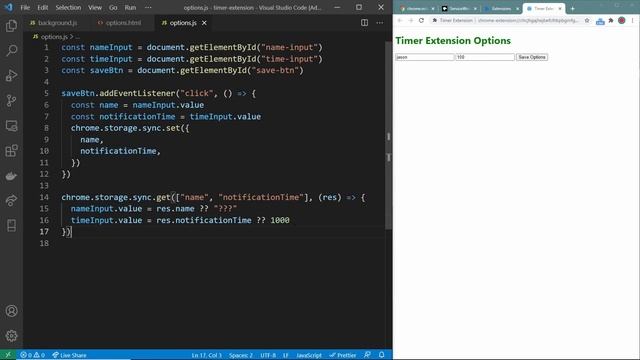 Section 2-10: Notification Time Option - React & TypeScript Chrome Extension Development смотреть онлайн