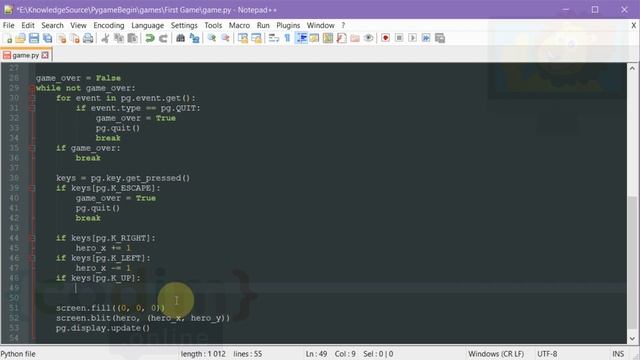 #Pygame Урок 3.8 Движение вверх смотреть онлайн