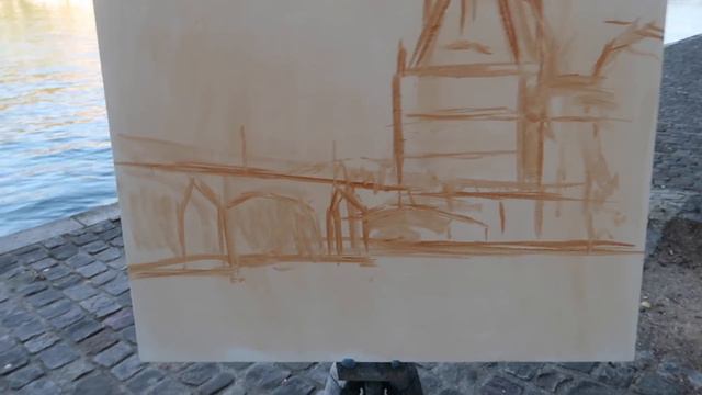 PLEIN AIR oil painting PARIS Pont Royal смотреть онлайн