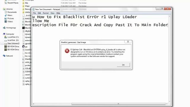 How To Fix Splinter Cell Blacklist R1 UPlay Loader Ovelay Problem FiX FOR PC