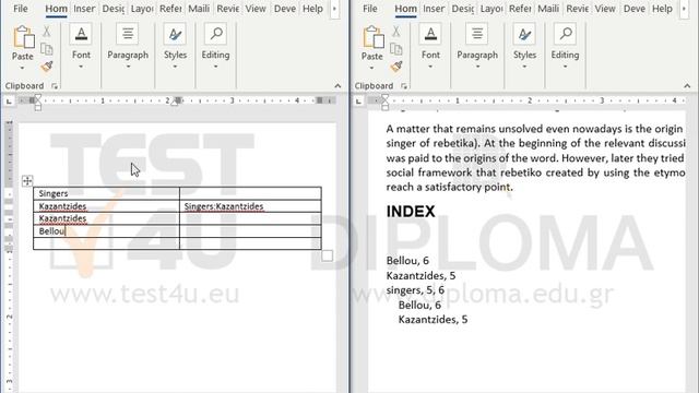 Complete the table of index.docx document in such a way, so that if we were to use it as an... смотреть онлайн
