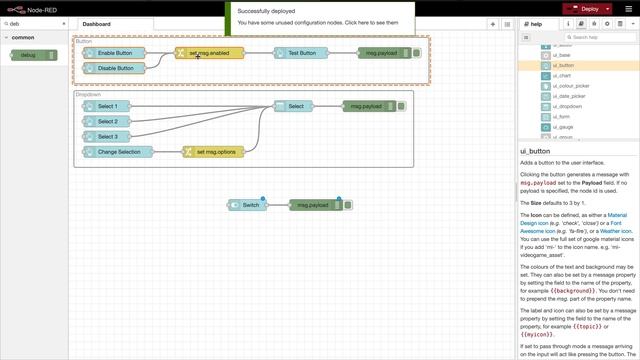 Node-Red: Dashboard Switch смотреть онлайн
