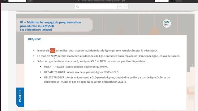 Gestion des Données (Vidéo 36) : Les déclencheurs / Triggers (Part 3) смотреть онлайн