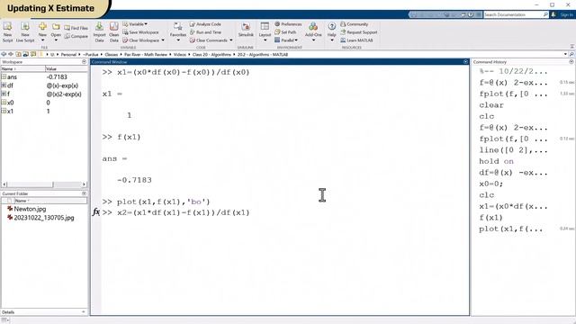 ENGT 509 20-2 Algorithms in MATLAB - Newton's Method смотреть онлайн