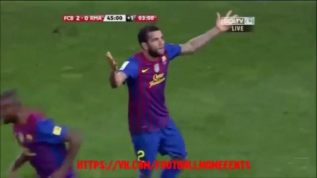 Гол Дани Алвеса в ворота "Реал Мадрид'a" смотреть онлайн