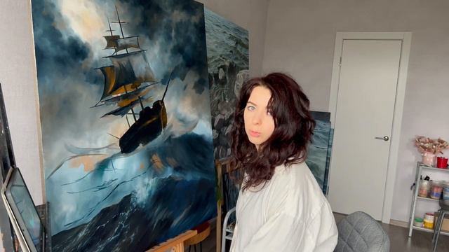 НЕДЕЛЯ РАБОТЫ | история новой картины | Katty Bo Art смотреть онлайн