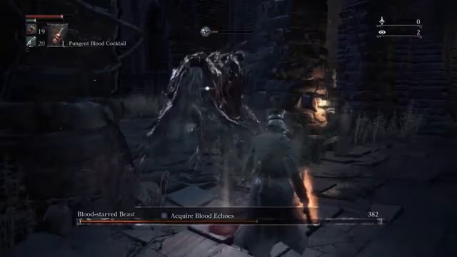Bloodborne - BL4 Waste of Skin - Blood-starved Beast Boss Fight смотреть онлайн