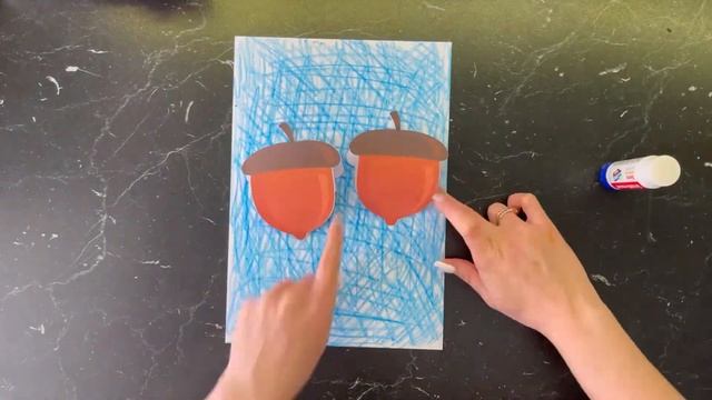 Шаблон осенней поделки "Желуди" смотреть онлайн