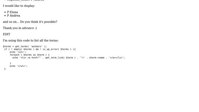 Wordpress: Get custom field values of taxonomy terms смотреть онлайн