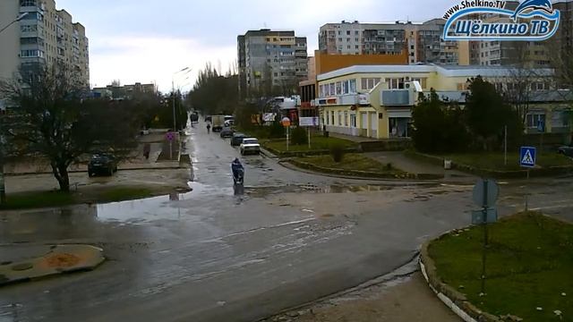 Перекрёсток в Щёлкино, 05.02.2015 - time-lapse с камеры 2 смотреть онлайн