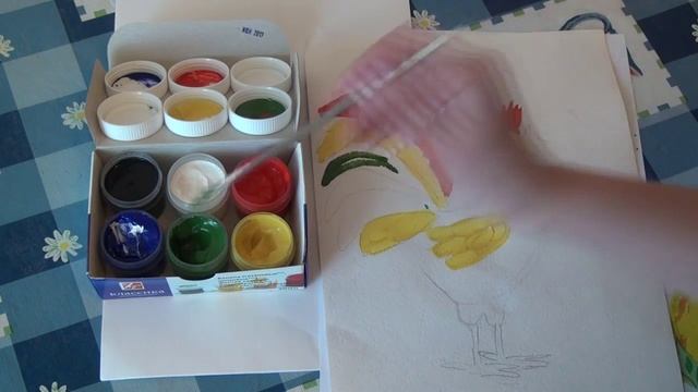 Краски гуашевые ЛУЧ / Gouache paints / Как нарисовать петуха Rooster смотреть онлайн