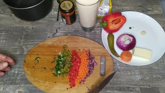 Самый вкусный Бешамель ,с солёным огурчиком и болгарским перцем. смотреть онлайн