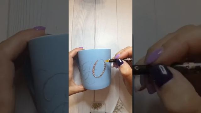 Инкрустация стразами кружки ( процесс ) смотреть онлайн
