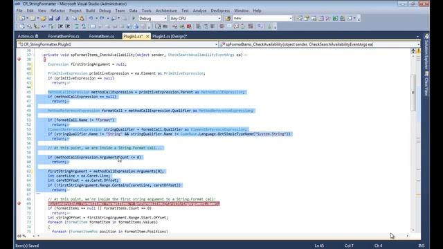 CodeRush Feature Workshop: Improving String.Format (Part 1) смотреть онлайн