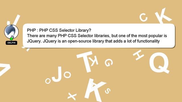 PHP : PHP CSS Selector Library? смотреть онлайн