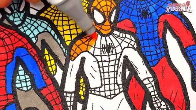 How to COLORING Spiderman Team Coloring Pages Spider-man draw Elektronomia - Energy [NCS Release смотреть онлайн