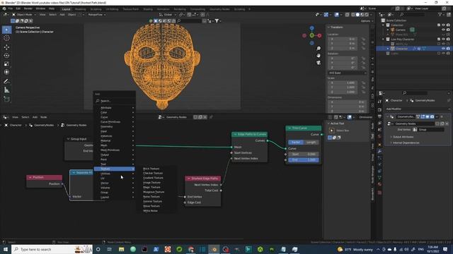 Blender Geometry Nodes Tutorial - Edge paths to curves with shortest path смотреть онлайн