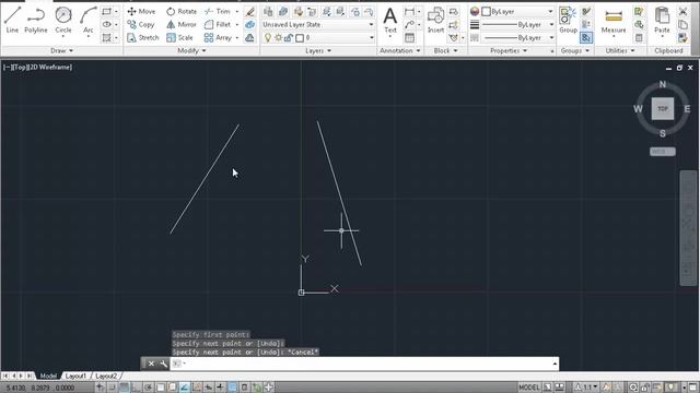 Cerc construit in AutoCad tangent la doua linii de raza data смотреть онлайн