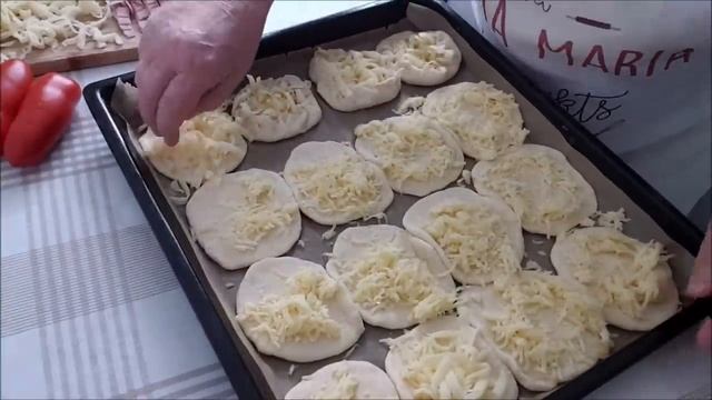 Булочка Пицца в дорогу!Тесто для холодильника на 4 дня. смотреть онлайн