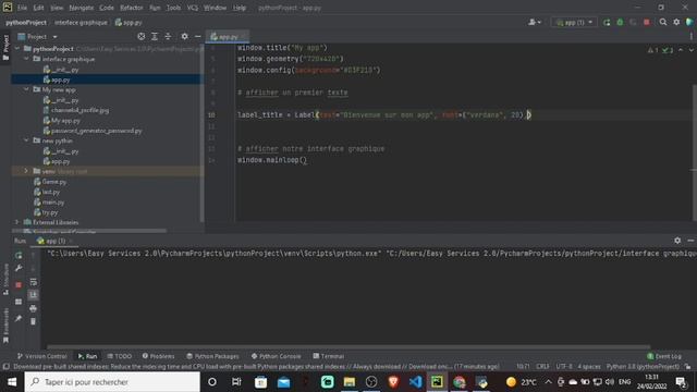 COMMENT CREER UNE INTERFACE GRAPHIQUE SIMPLE SUR PYTHON смотреть онлайн