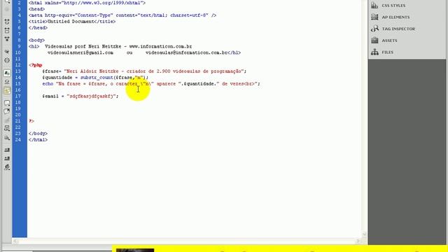 aula 2893 php funcao string substr count e validação de email смотреть онлайн
