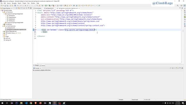 SpringCore-03. Dependency Injection using Constructor| #cloudraga смотреть онлайн