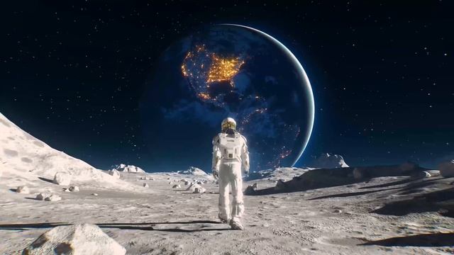 Astronaut Walking On The Moon | 4K Live Wallpaper