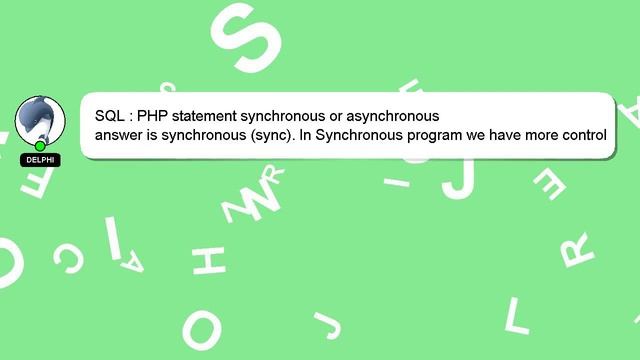 SQL : PHP statement synchronous or asynchronous смотреть онлайн