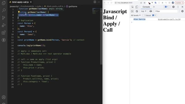 Javascript Bind/Apply/Call - Bind/Apply/Call في لغة الجافاسكريبت смотреть онлайн