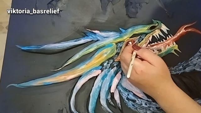 Как сделать картину с драконом своими руками из шпаклёвки смотреть онлайн