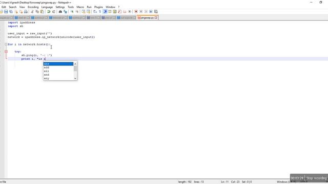 Ping Sweep using Python (How to ping using Python) смотреть онлайн