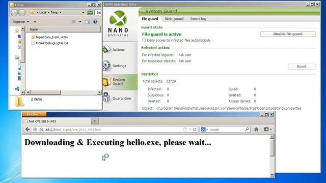 32 AntiVirus versus the latest Java Exploit (CVE-2013-1493) смотреть онлайн