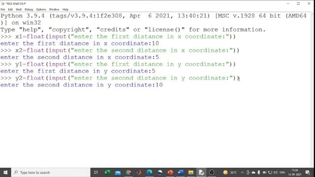 3. Distance between two points and simple unit conversion with Python Programming смотреть онлайн