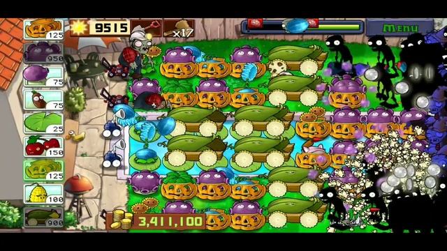 Plants vs Zombies Survival Endless 100 Flags Part 10 | 8 Cob Cannons смотреть онлайн