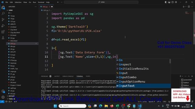 Data Entry Form - Python to Excel in Hindi смотреть онлайн