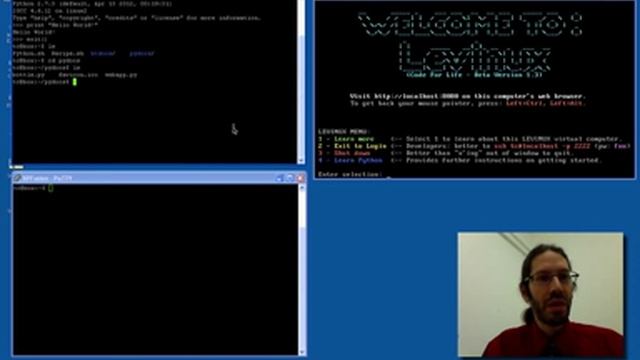 Learn to Program Python Hello World with vim on Levinux смотреть онлайн