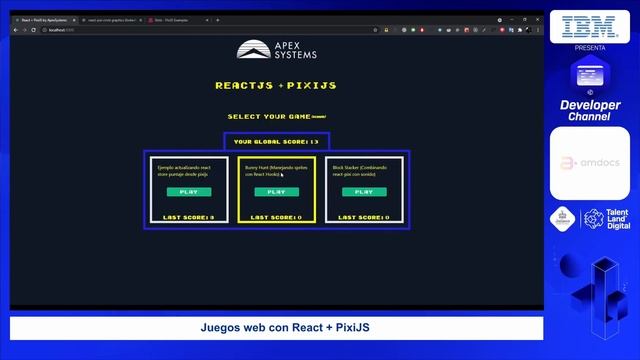 Juegos web con React + PixiJS. Emmanuel Pacheco Yupit. Apex System #Developer #TalentLand смотреть онлайн