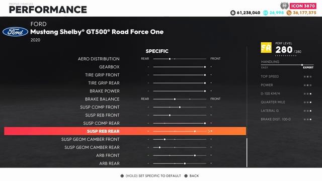 Ford Mustang Shelby GT500 "Road Force One" Pro Settings смотреть онлайн