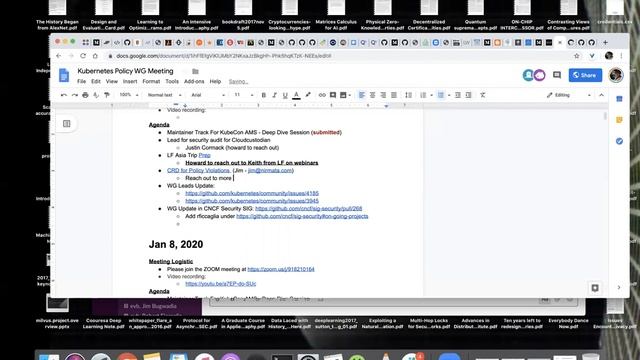 Kubernetes Policy WG/CNCF Security SIG Policy Team Meeting 2020.01.20 смотреть онлайн