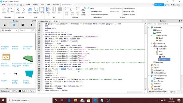 How to make a Button Simulator on Roblox - Part 1 ? смотреть онлайн