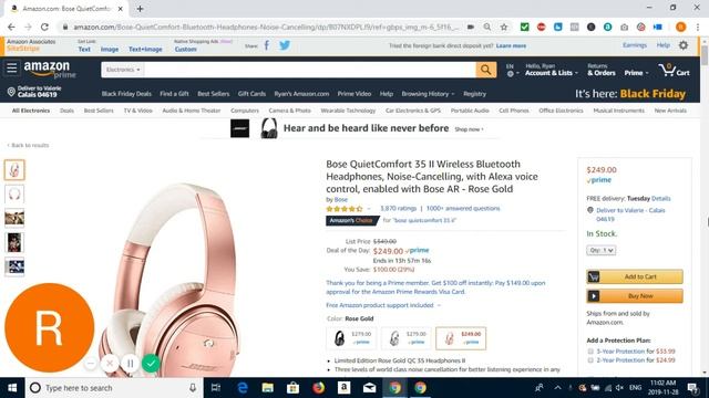 Bose Quiet Comfort 35 II Wireless Bluetooth Headphones, BLACK FRIDAY with Alexa - $100 OFF смотреть онлайн