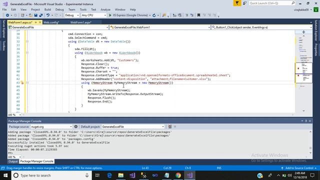 HOW TO CREATE EXCEL FILE IN ASP.NET C# - USING CLOSEDXML LIBRARY смотреть онлайн