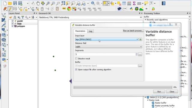 QGIS 2.18 Buffer, Fixed distance, Variable buffer смотреть онлайн