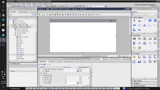 WinCC Unified Screen window смотреть онлайн