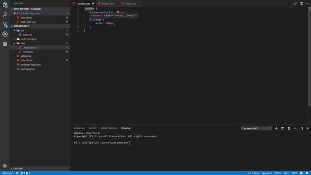 SASS & CSS Course #2 - Creating Header Part 1 смотреть онлайн