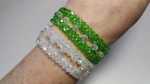 Бисероплетение.3 вариант.  Украшение из бисера. Браслет. Мастер класс. Пошаговый МК для начинающих.